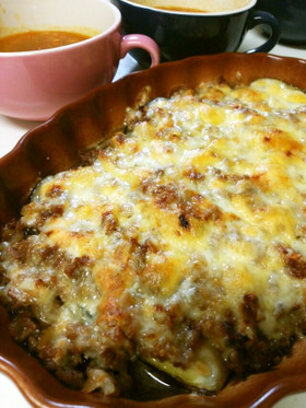 ナスとひき肉のチーズ焼き